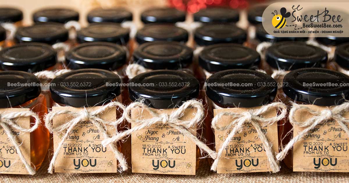 Quà tặng mật ong cho khách mời đám cưới của CDCR Ngọc Trang & Phương Ái 18/12/2022