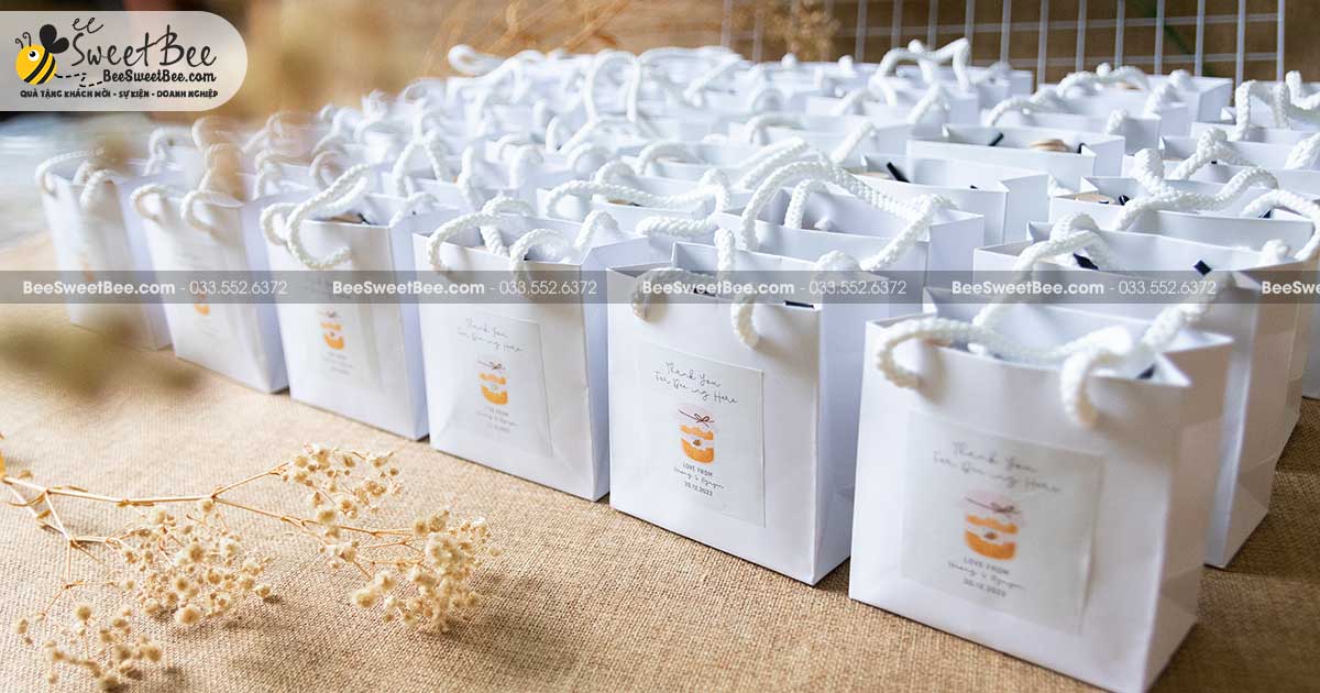 Set quà tặng mật ong 100ml cho khách mời đám cưới