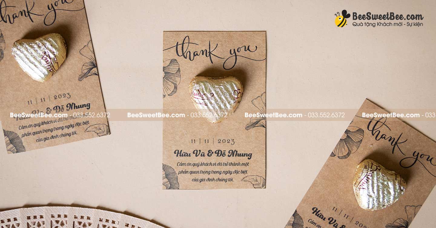 Set chocolate làm quà tặng khách mời đám cưới của CDCR Hữu Vũ & Đỗ Nhung 11/11/2023