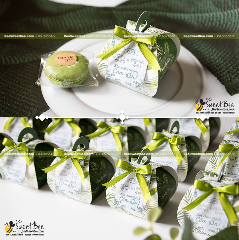 Quà tặng bánh macaron cho khách mời đám cưới của CDCR Hồng Nhung & Hoàng Long 16/09/2023