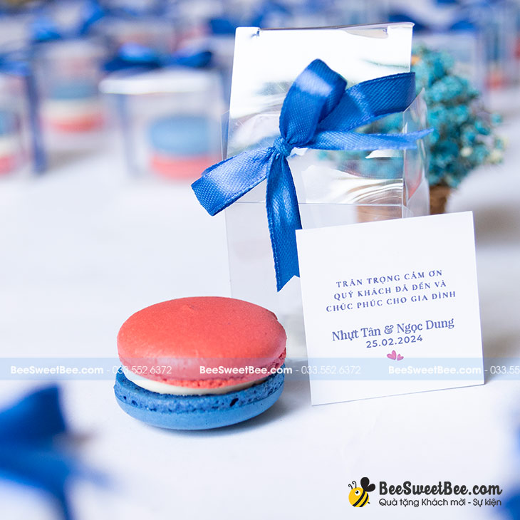 Set bánh macaron tặng khách mời đám cưới của cô dâu chú rể Ngọc Dung & Nhựt Tân 25/02/2024
