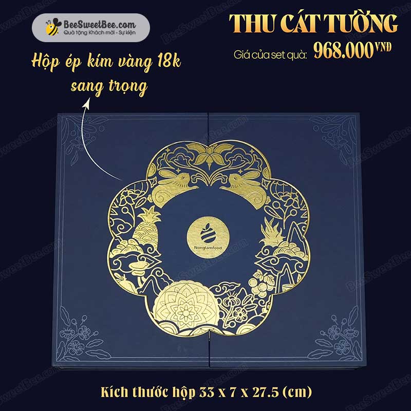 Kích thước hộp quà bánh trung thu Cát Tường