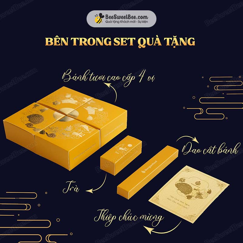 Bên trong hộp quà bánh trung thu Cát Tường