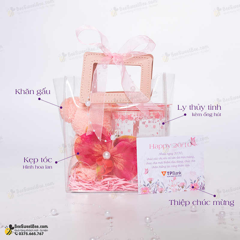 Chi tiết set quà tặng phái nữ 20/10 SB019