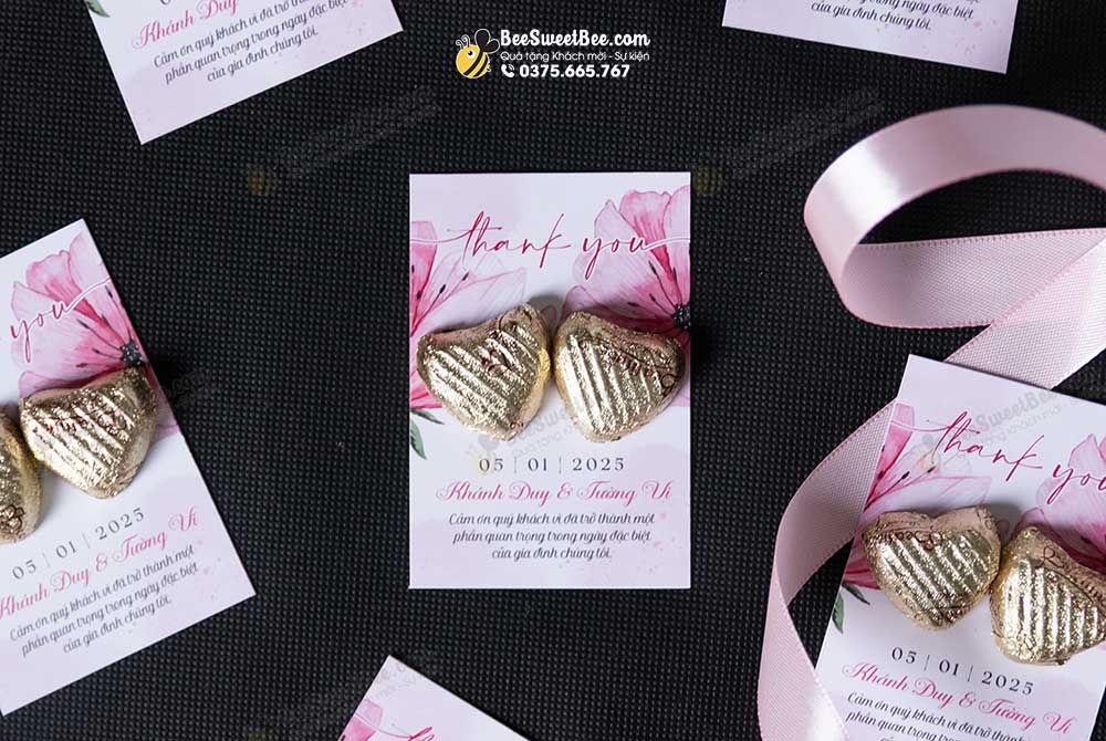 Quà tặng chocolate cảm ơn khách mời đám cưới của cô dâu chú rể Tường Vi & Khanh Duy 05/01/2025
