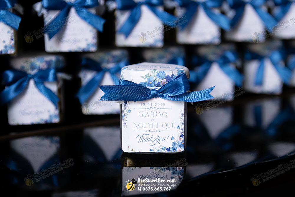 Set quà tặng mật ong cho khách mời đám cưới của cô dâu chú rể Nguyệt Quế & Gia Bảo 12/01/2025.