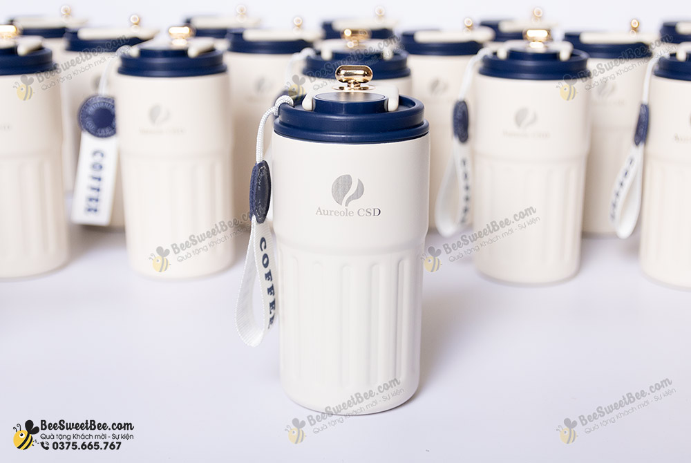 Quà tặng doanh nghiệp ly giữ nhiệt BLY004 cao cấp có cảm biến nhiệt độ dành tặng khách hàng của Aureleo CSD