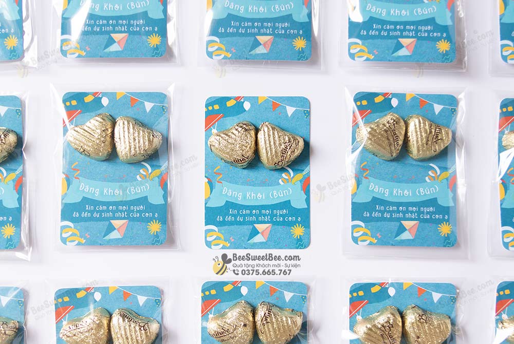 Set 2 viên chocolate làm quà tặng khách mời sinh nhật của gia đình bé Đăng Khôi (Bún) 04/2025