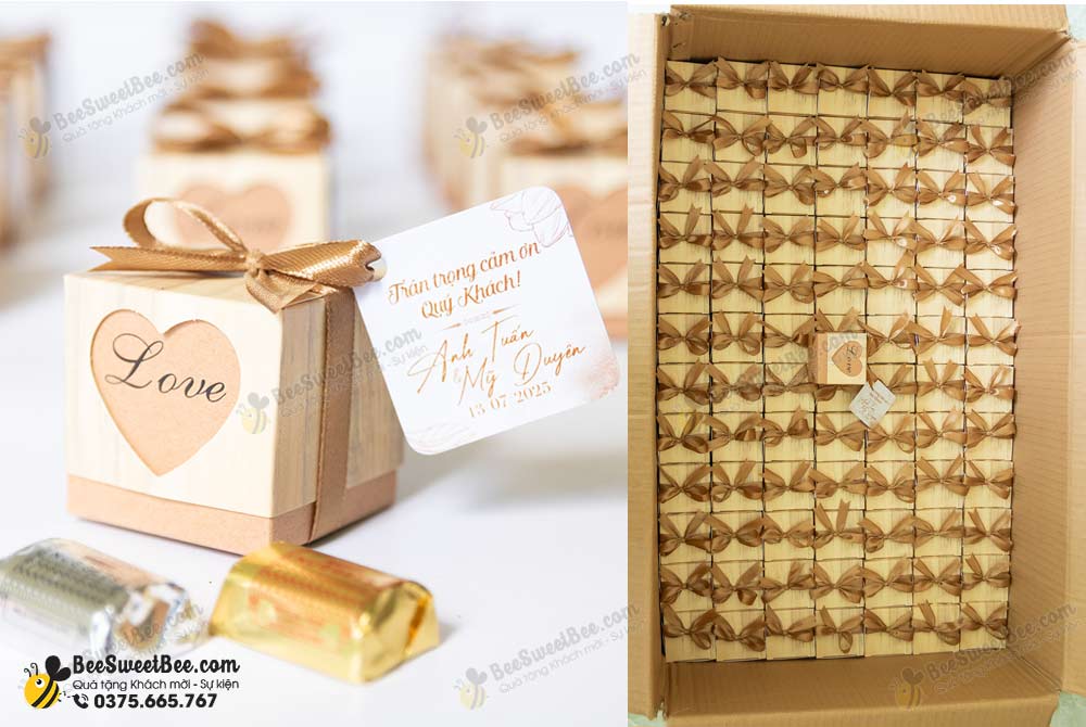 500 set chocolate Hershey's đáp lễ khách mời đám cưới của cô dâu chú rể Mỹ Duyên & Anh Tuấn 13/07/2025