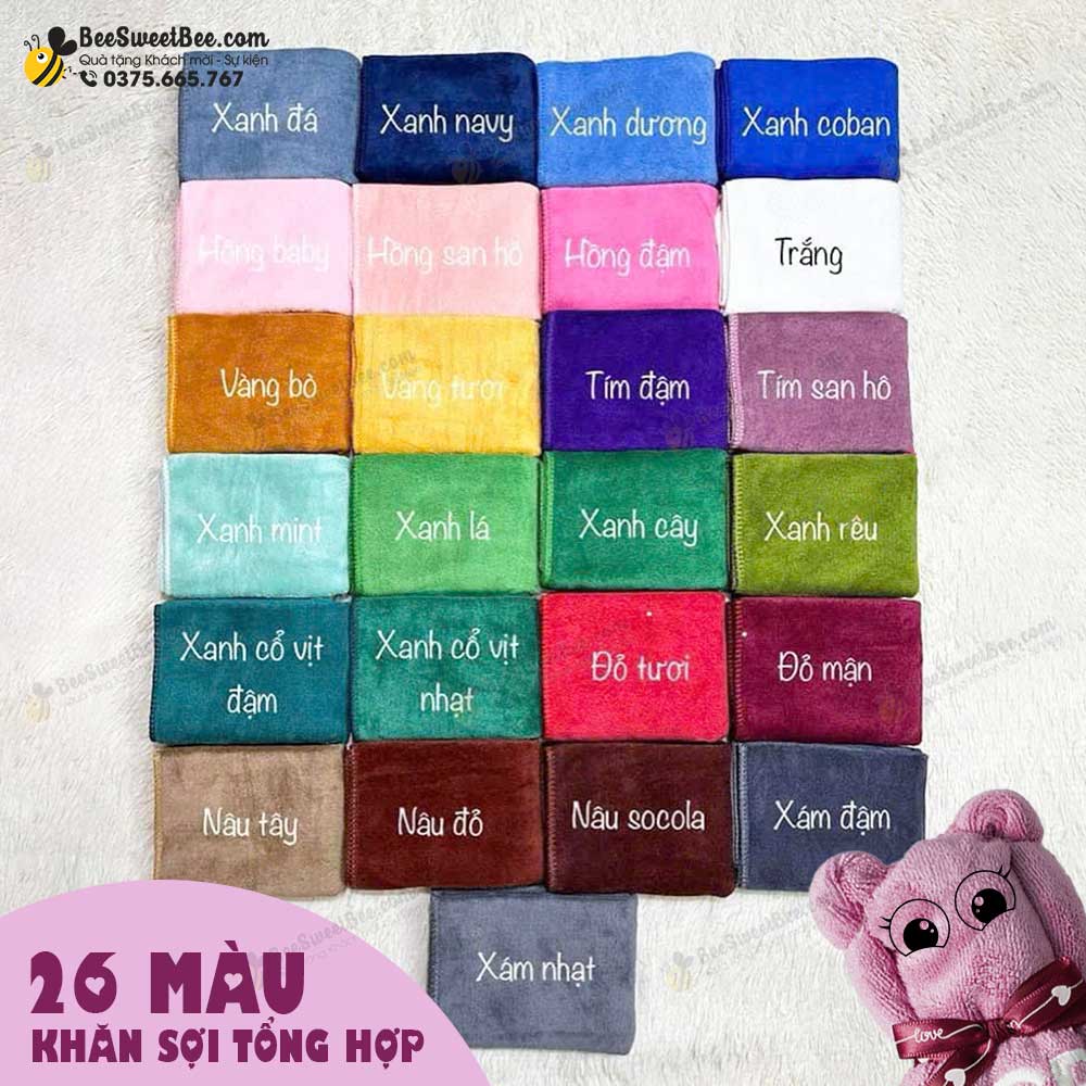 Khăn gấu vải sợi tổng hợp
