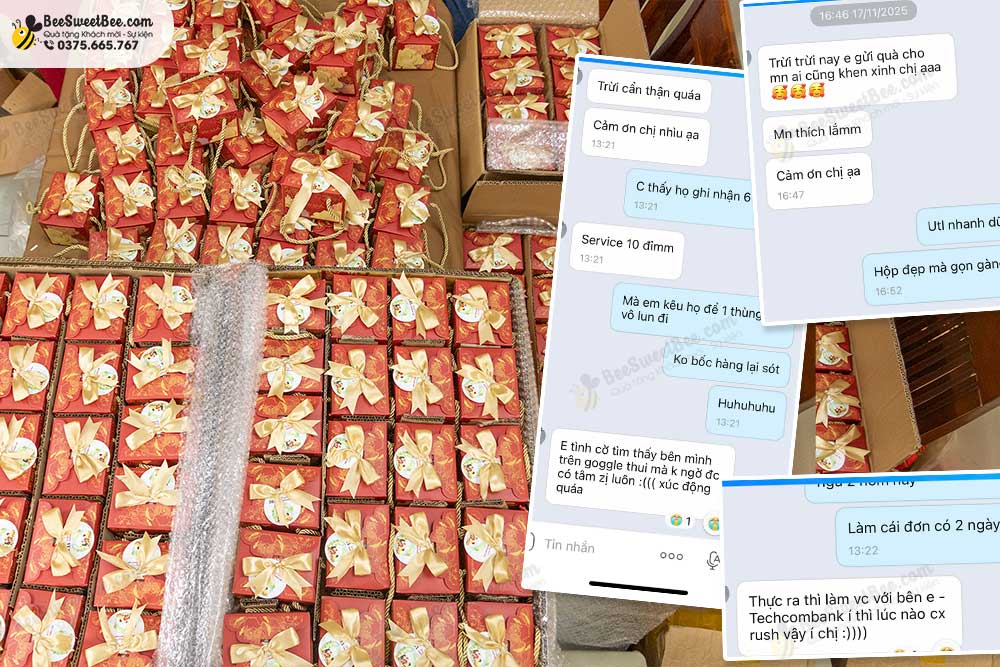 Set quà tặng giáo viên của Techcombank nhân ngày hội Đông Trao 20/11/2025