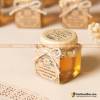 Quà tặng mật ong hũ vuông 55ml + Trang trí giấy kraft bọc nắp lọ