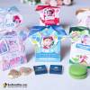 Set quà tặng khách mời thôi nôi, khách mời sinh nhật SweetBee 1 (2 viên chocolate)