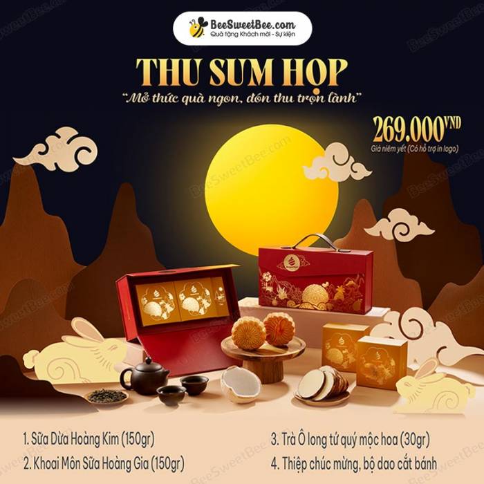 Set bánh trung thu Sum Họp - Set quà cao cấp giá chỉ 2XX