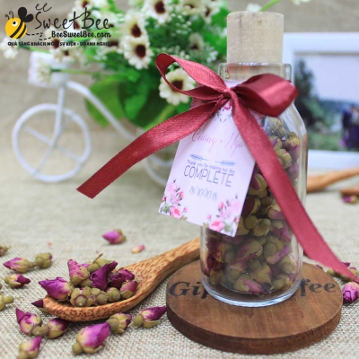 Quà tặng trà hoa hồng hũ nút bần 100ml
