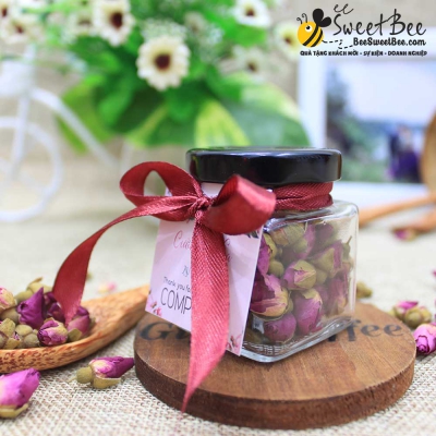 Quà tặng trà hoa hồng hũ vuông 55ml