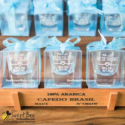 Quà tặng ly rượu mừng Knot Tied in tên/logo 50ml