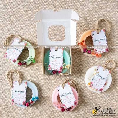 Quà tặng sáp thơm tròn cho khách mời (Tùy chọn hộp kraft)