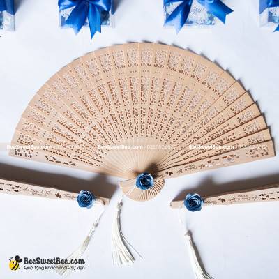 Quà tặng quạt gỗ cho khách mời đám cưới, sinh nhật, khách mời hội nghị