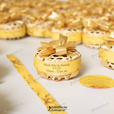 Quà tặng trà hoa sen thảo mộc hộp mây tre 