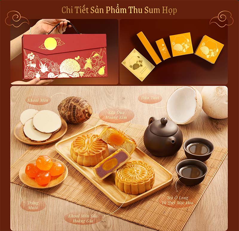Chi tiết set bánh Thu Sum Họp
