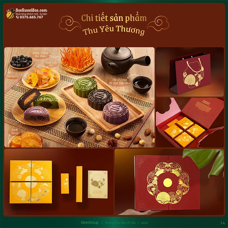 Chi tiết set bánh Thu Yêu Thương